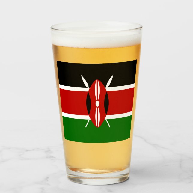 Copo De Pint Bandeira do Quénia  (Frente (Preenchido))