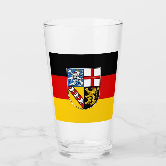 Copo De Pint Bandeira do Vidro do Sarre (Frente)