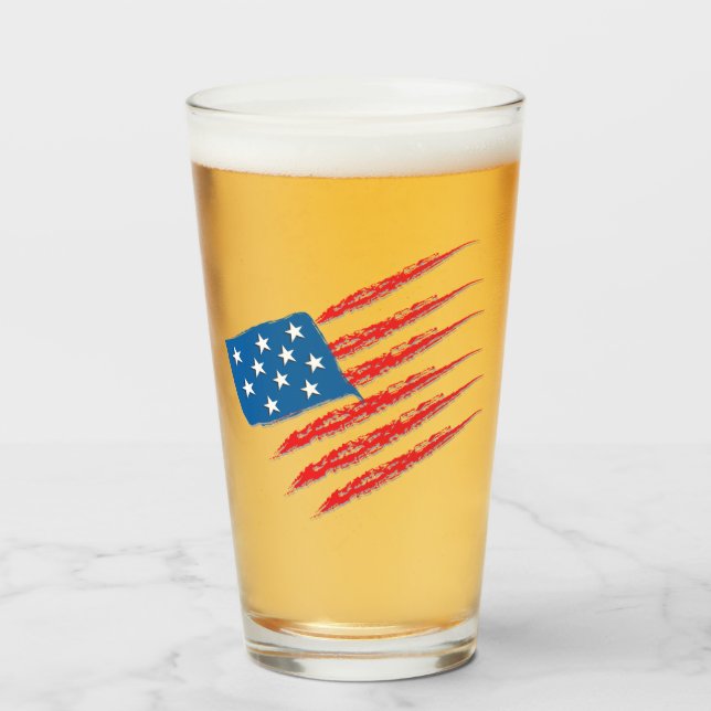 Copo De Pint bandeira dos Estados Unidos  (Frente (Preenchido))