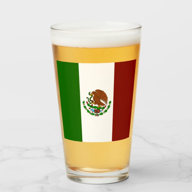 Copo De Pint bandeira mexicana  (Frente (Preenchido))