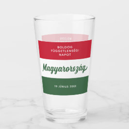 Copo De Pint Bandeira Nacional do Dia da Independência na Hungr