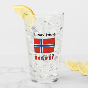 Copo De Pint Bandeira Norueguesa Noruega Preta Personalização