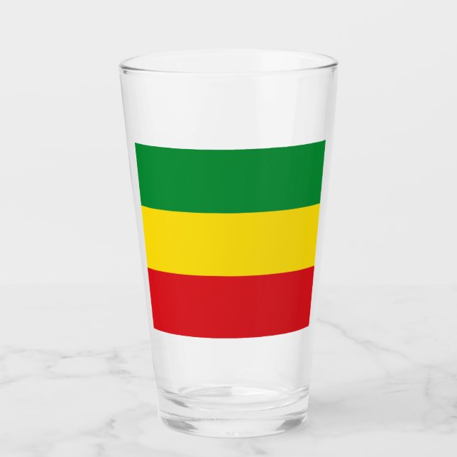 Copo De Pint Bandeira Rastafári Rasta Etíope (Frente)