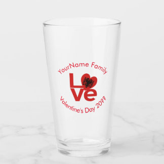 Copo De Pint Bandeira Vermelha Albanesa de Amor Personalizada