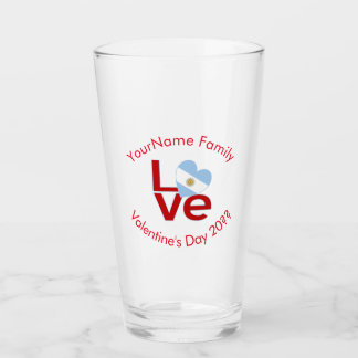 Copo De Pint Bandeira Vermelha Argentina Personalizada de AMOR