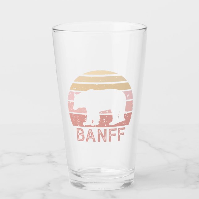 Copo De Pint Banff National Park Retro Bear (Frente)