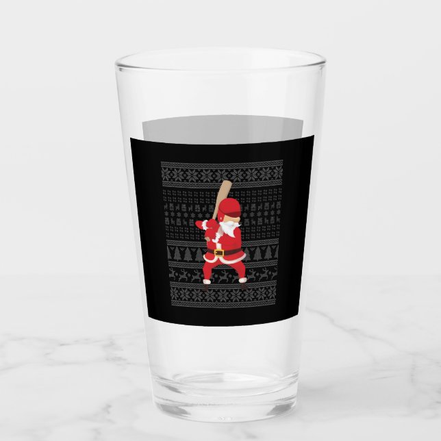 Copo De Pint Baseball de Natal (Frente)