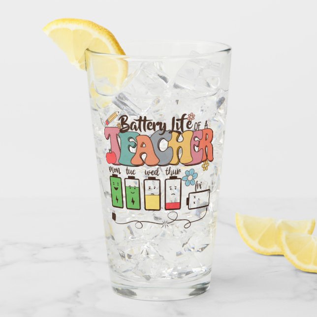 Copo De Pint Bateria de vida do professor (Gelo frontal)