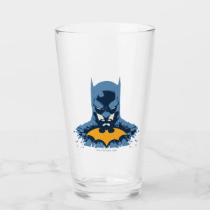 Copo De Pint Batman Quebrado Com Logotipo Dourado