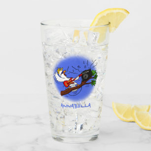 Copo De Pint Batuta engraçada tocando cartoon de violão