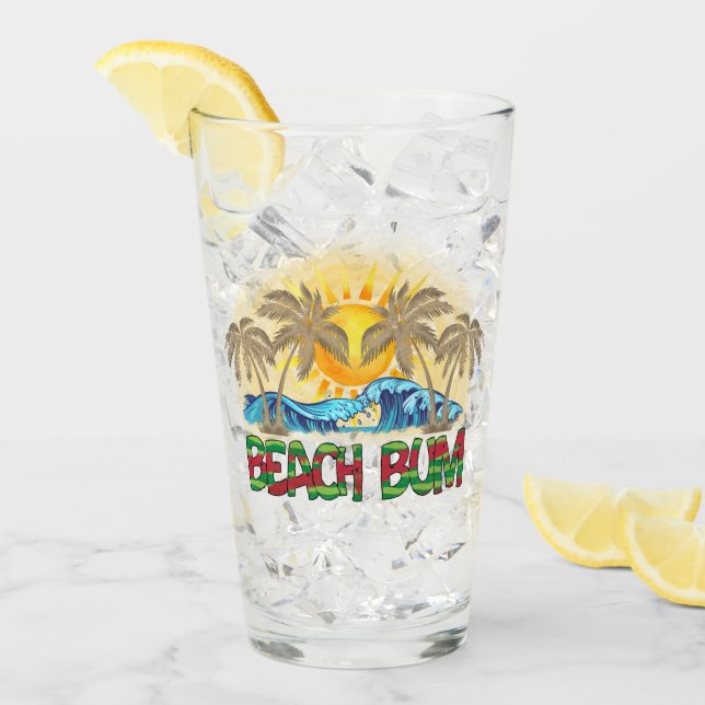 Copo De Pint Beach Bum | Melancia, Ondas Oceânicas e Sol Tropic (Gelo frontal)