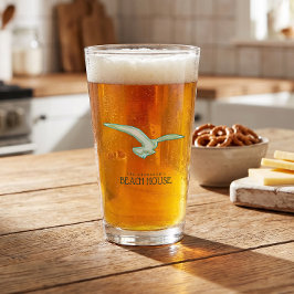 Copo De Pint Beach House Seagull Aqua Blue ID623
