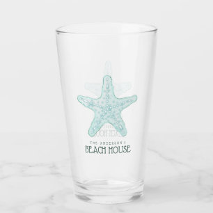 Copo De Pint Beach House Starfish Aqua Blue ID623