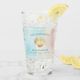 Copo De Pint Beach Themed Glass Tumbler
