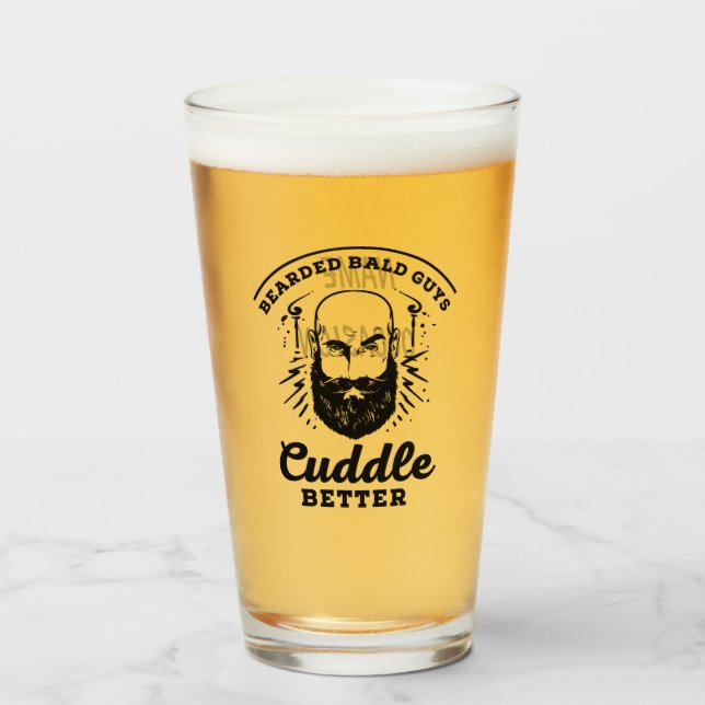 Copo De Pint Beard Caras Balas Cuddle Melhores Mens Engraçados  (Frente (Preenchido))