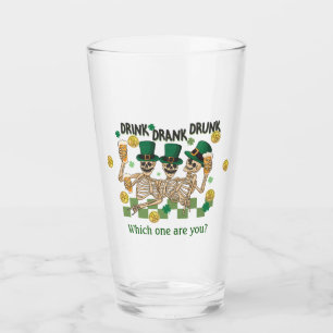 Copo De Pint Beba Bebeu Bêbado Esqueletos Irlandeses Bebendo Ce
