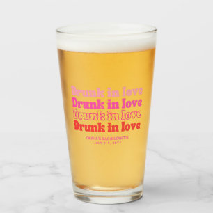 Copo De Pint Bebado no Amor Festa de solteira Beer Glass Favor