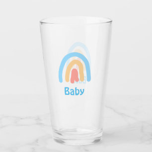 Copo De Pint bebê arco-íris laranja azul adicionar texto nome