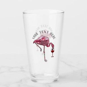 Copo De Pint Bebedor de Vinho Personalizado de Flamingo Novidad