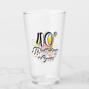 Copo De Pint Bebendo de Tripulação de aniversário de 40 anos 40