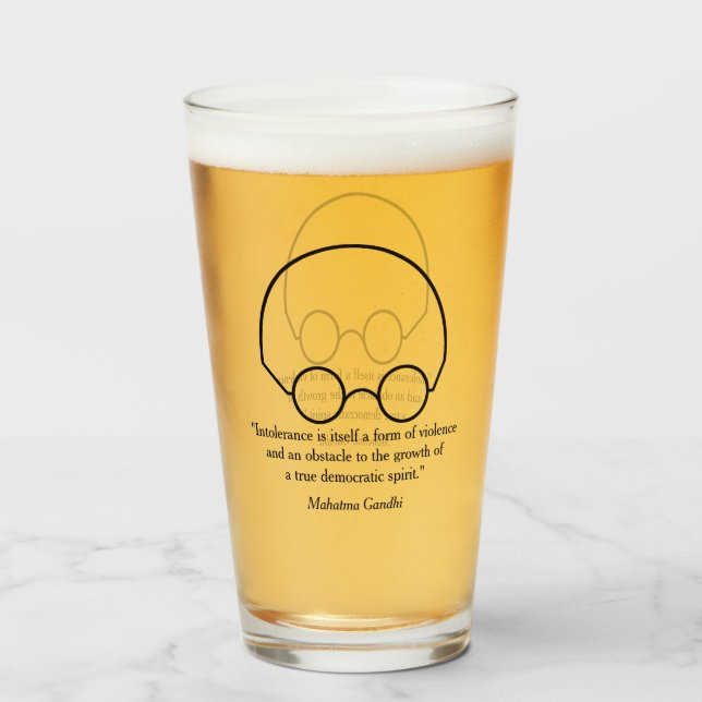 Copo De Pint Bebendo Inteligente - Cotação Gandhi 1 (Frente (Preenchido))