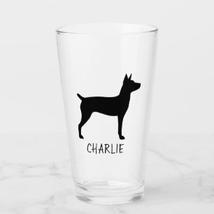 Copo De Pint Bebendo Personalizado de Silhueta de Cachorro de R