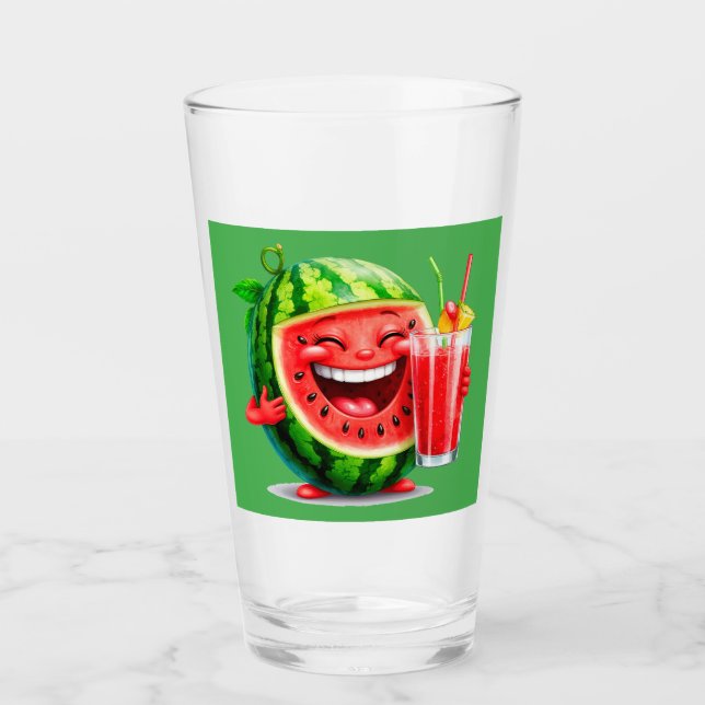 Copo De Pint 🍉 Bebida de Fruta de Verão Charme Sorriso 🍉 (Frente)