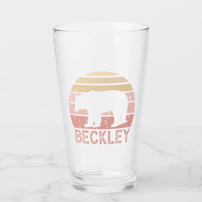 Copo De Pint Beckley West Virginia Retro Bear (Frente)