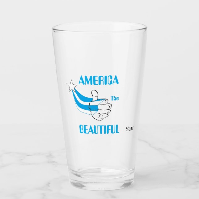 Copo De Pint Beer Glass : América, a beleza (Frente)
