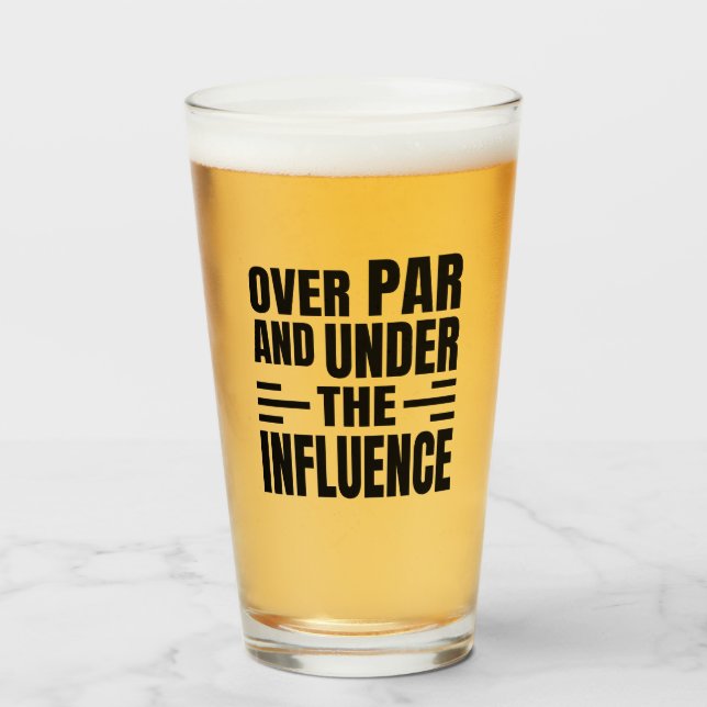 Copo De Pint Beer Glass Golf Par (Frente (Preenchido))