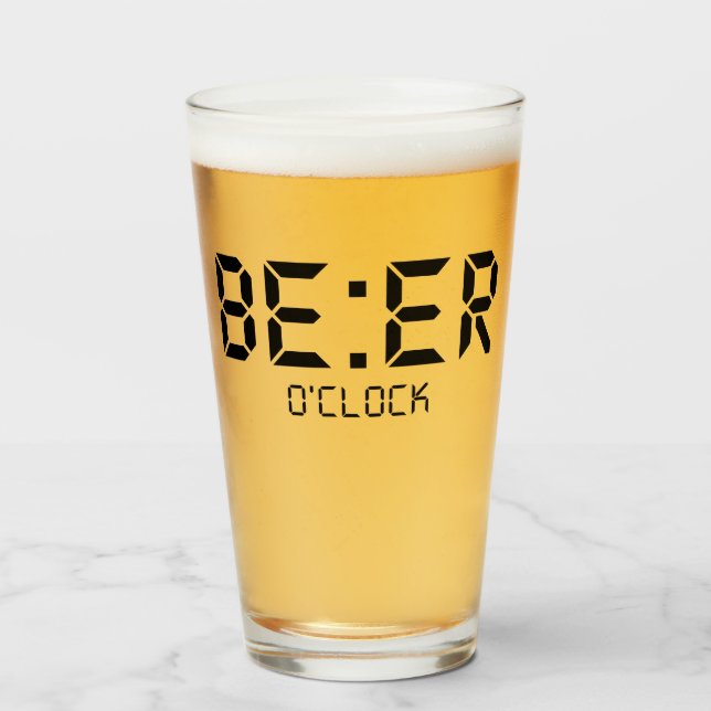Copo De Pint Beer O'Clock Octoberfest (Frente (Preenchido))