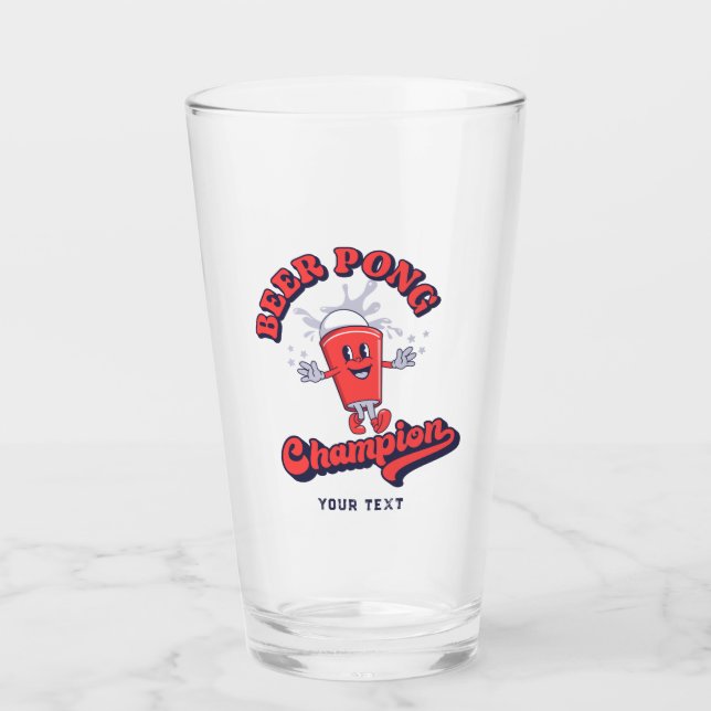 Copo De Pint Beer Pong Champion Engraçado Jogo de Bebendo (Frente)