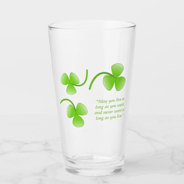 Copo de Pint Beer St. Patrick's Day Bênção Irlande (Frente)