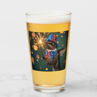 Copo De Pint Beija-flor Celebrando o Dia da Independência dos E