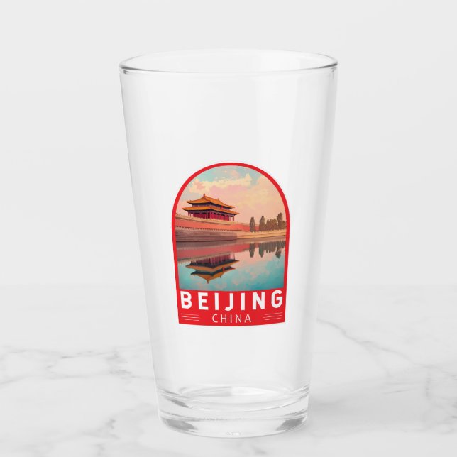 Copo De Pint Beijing China Travel Art Emblem (Frente)