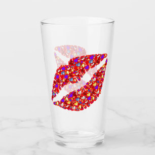Copo De Pint Beijo Flirty dos lábios do amor dos namorados do