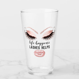 Copo De Pint Beijo Rosa Da Extensão Eyelash Do Artista De Makeu