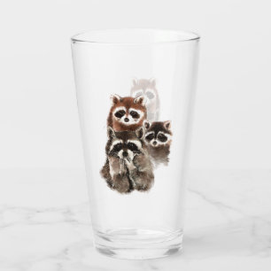 Copo De Pint Bela família ou amigos Raccoon Animal Art