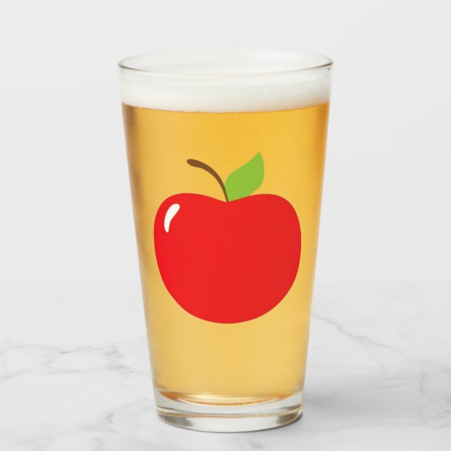 Copo De Pint Bela Maçã de Seu Cartoon de Diversão (Frente (Preenchido))