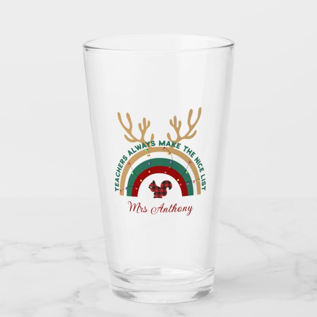 Copo De Pint Bela oferta de arco-íris de Natal (Frente)