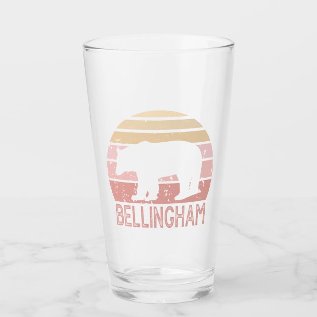 Copo De Pint Bellingham Washington Retro Bear (Frente)