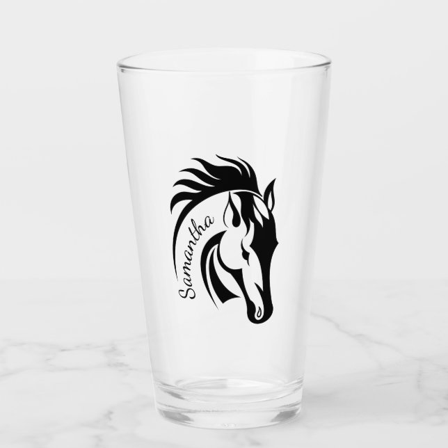 Copo De Pint Belo Bebendo de cavalo (Frente)