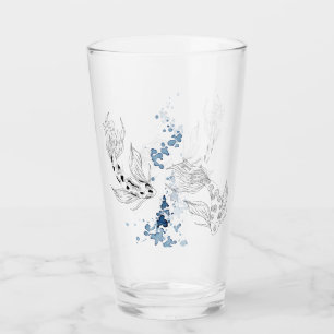 Copo De Pint Belo Peixe Koi Nadando