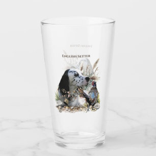 Copo De Pint Belo Setter Inglês com Faasant, Arte