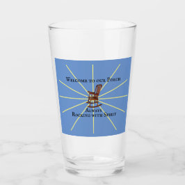 Copo De Pint Bem-Vindo Ao Nosso Porch Sempre Atropelando Com Es