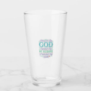 Copo De Pint Bendito Por Deus Mimada Pelo Meu Marido Camisa Des