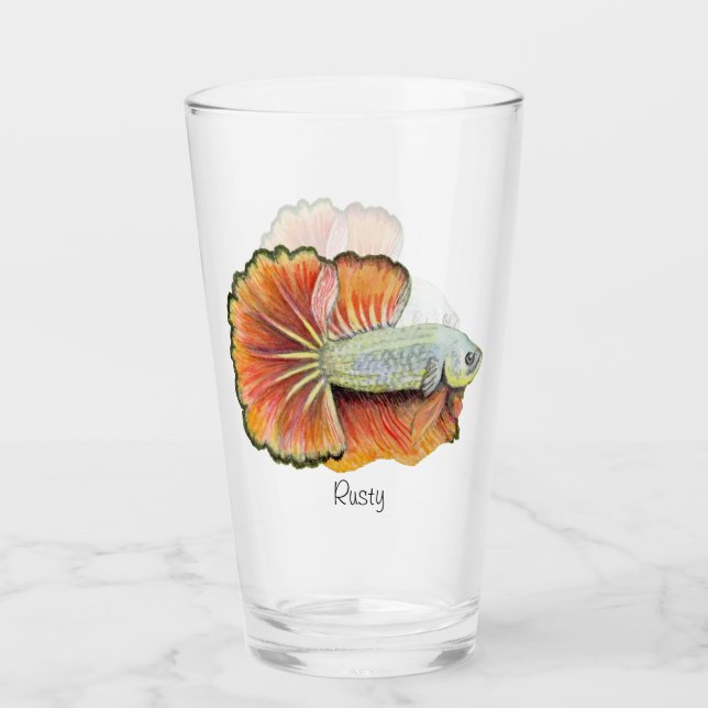 Copo De Pint Betta Fish Glass (Frente)