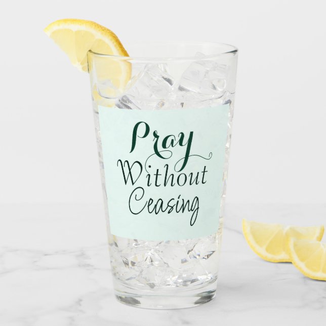 Copo De Pint Bíblia de oração Versa Oração Cristã Verde Claro (Gelo frontal)