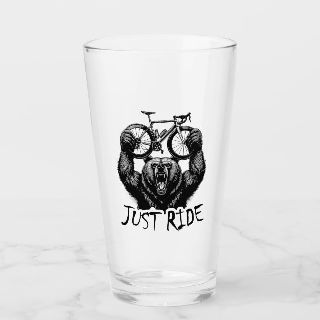 Copo De Pint Bicicleta Apenas Urso de Corrida (Frente)