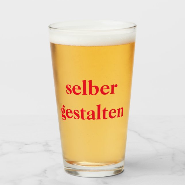 Copo De Pint Bierglas selber gestalten  (Frente (Preenchido))